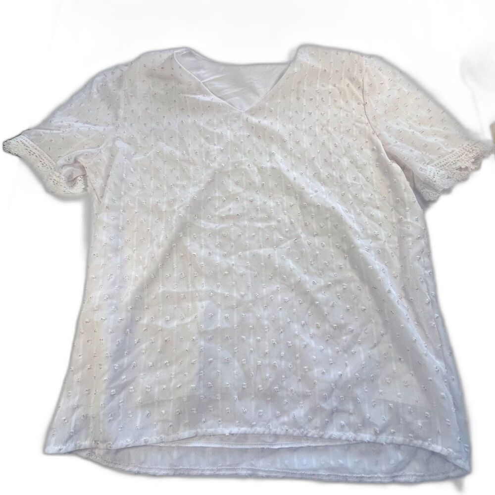 Boho Cottagecore White Blouse Women's Romantic Flowy Top